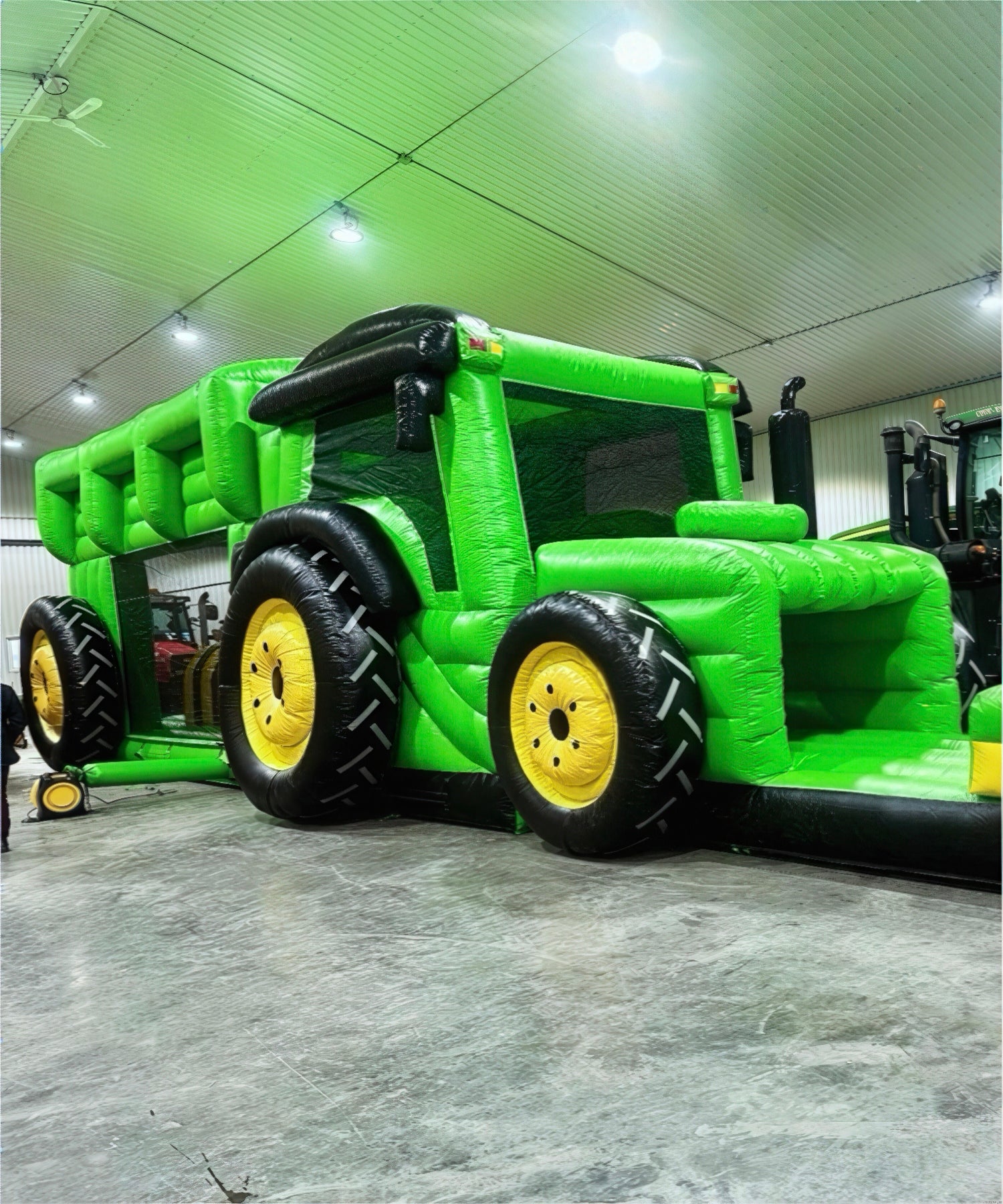 Course à obstacles - Tracteur vert